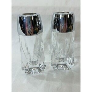 Vintage Libbey 5037 Glass Salt & Pepper Shakers 1.5 Oz Set Kitchen